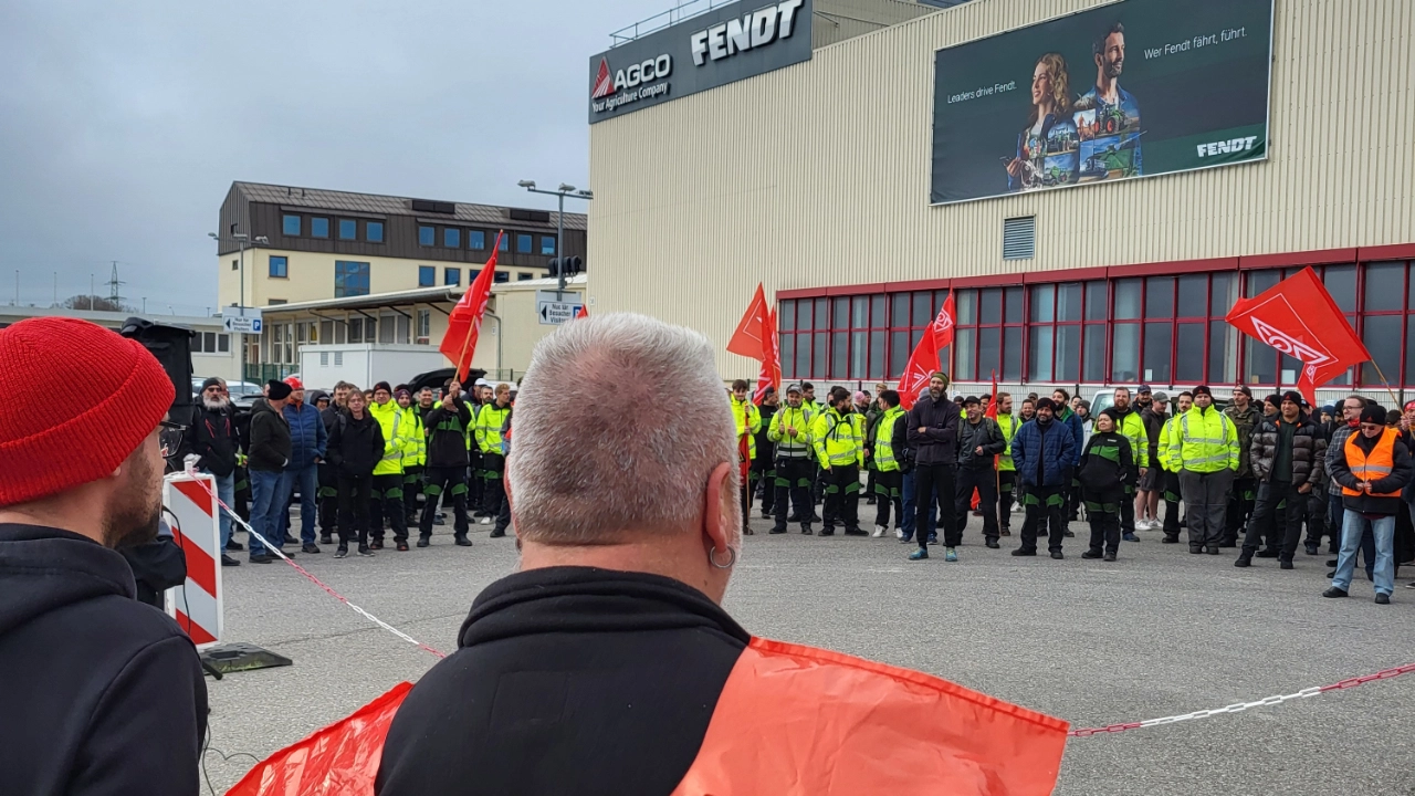 Frühschluss und Kundgebung AGCO