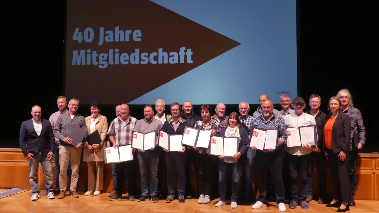 40 Jahre Mitgliedschaft