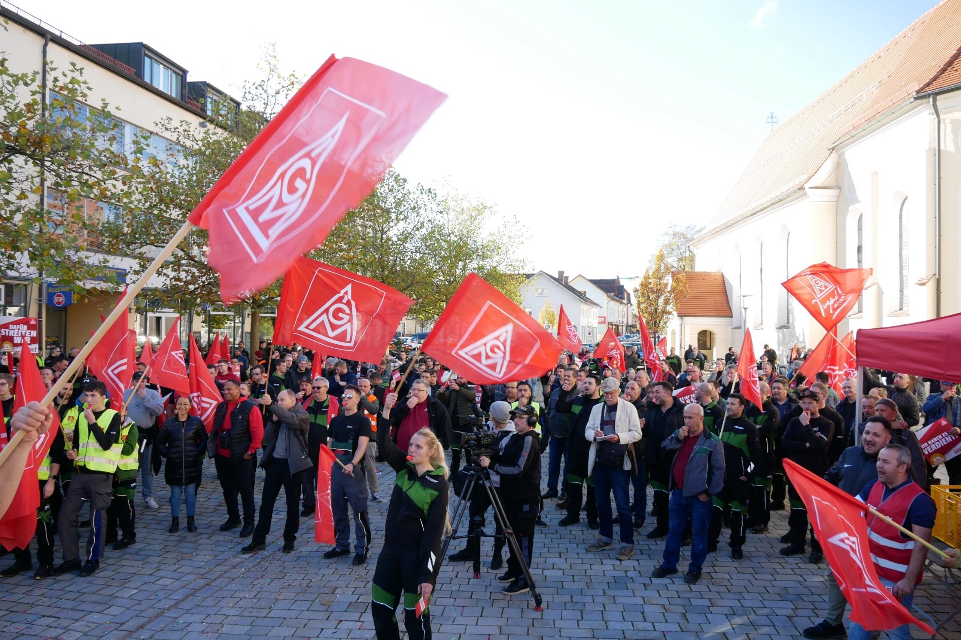 Warnstreik bei Fendt in Marktoberdorf
