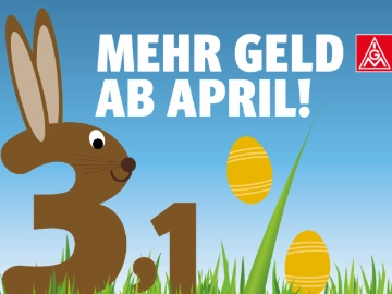 3,1 % mehr Entgelt ab April