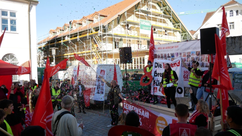Warnstreik bei Fendt in Marktoberdorf