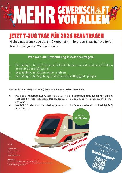 T-ZUG beantragen